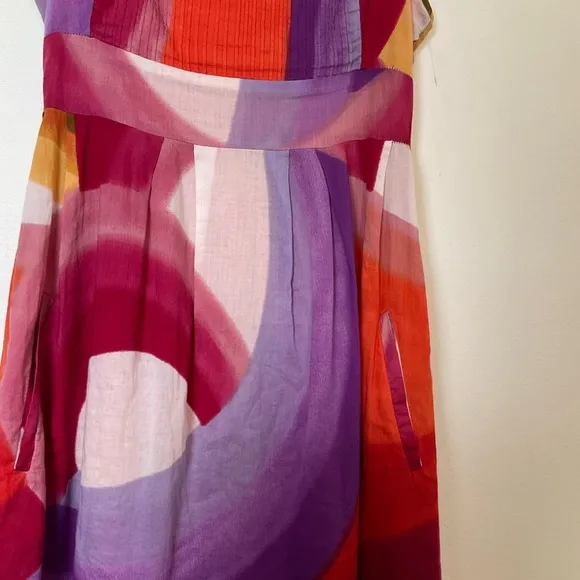 Odille | Anthropologie | Yuma Cotton Sundress | Abstract Print | Midi | Size 2