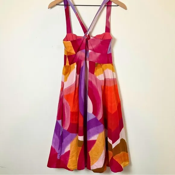 Odille | Anthropologie | Yuma Cotton Sundress | Abstract Print | Midi | Size 2