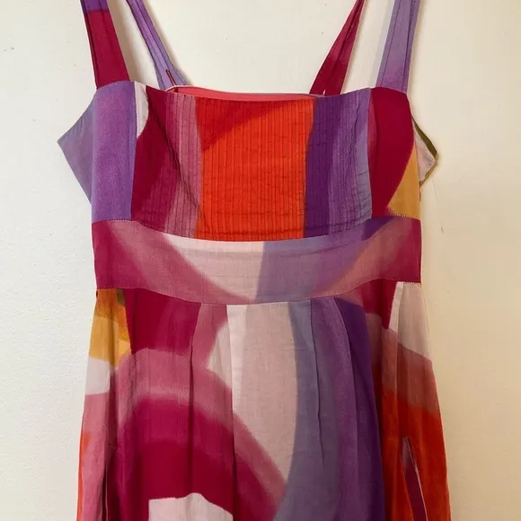 Odille | Anthropologie | Yuma Cotton Sundress | Abstract Print | Midi | Size 2