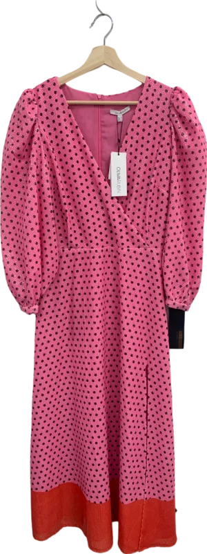 Olivia Rubin Pink Polka Dot Imogen Sequin Dress UK Size 10