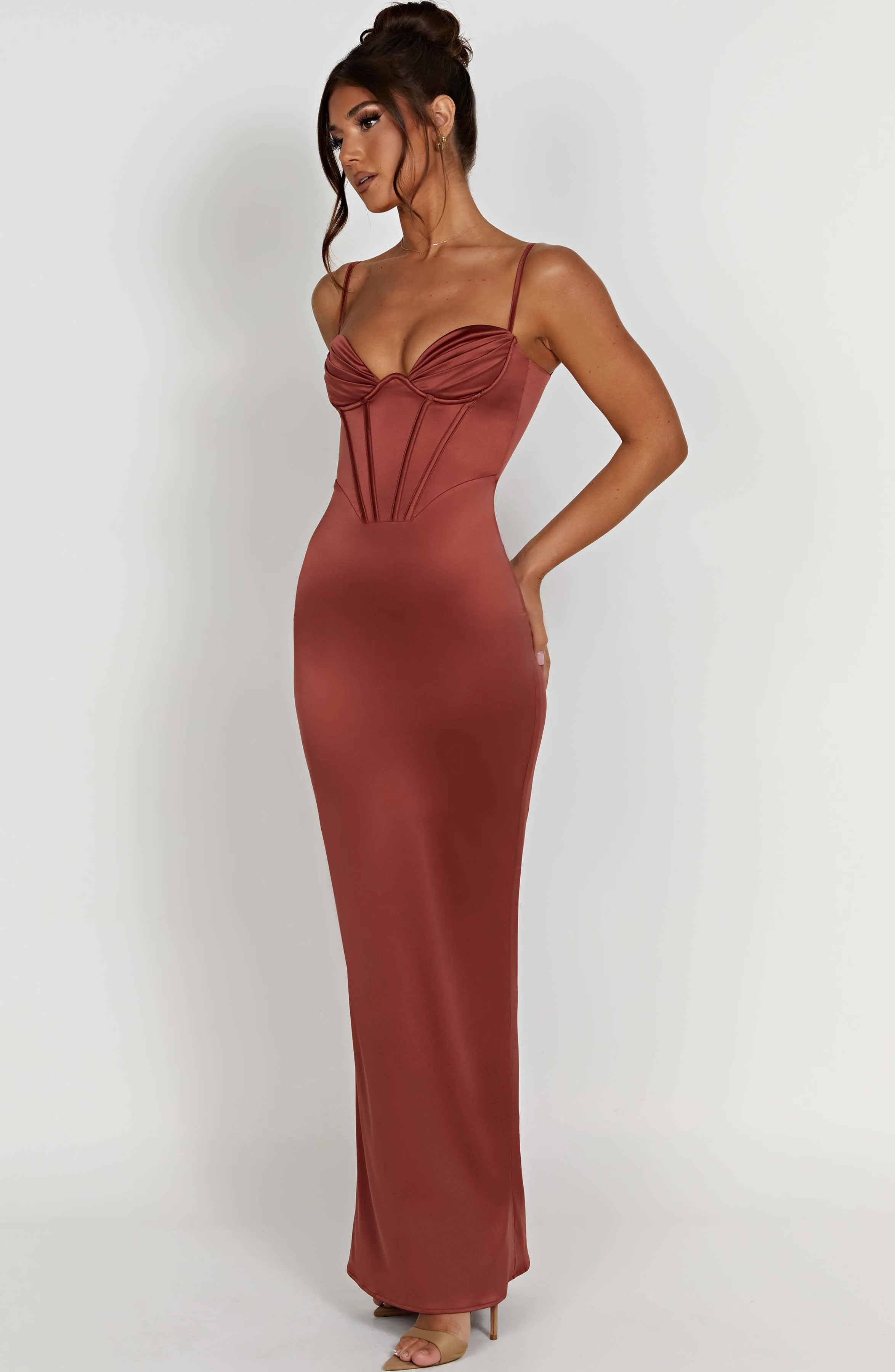Onika Maxi Dress - Rust