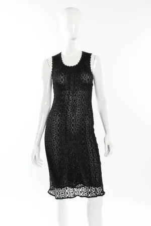 Open Knit Crochet Dress