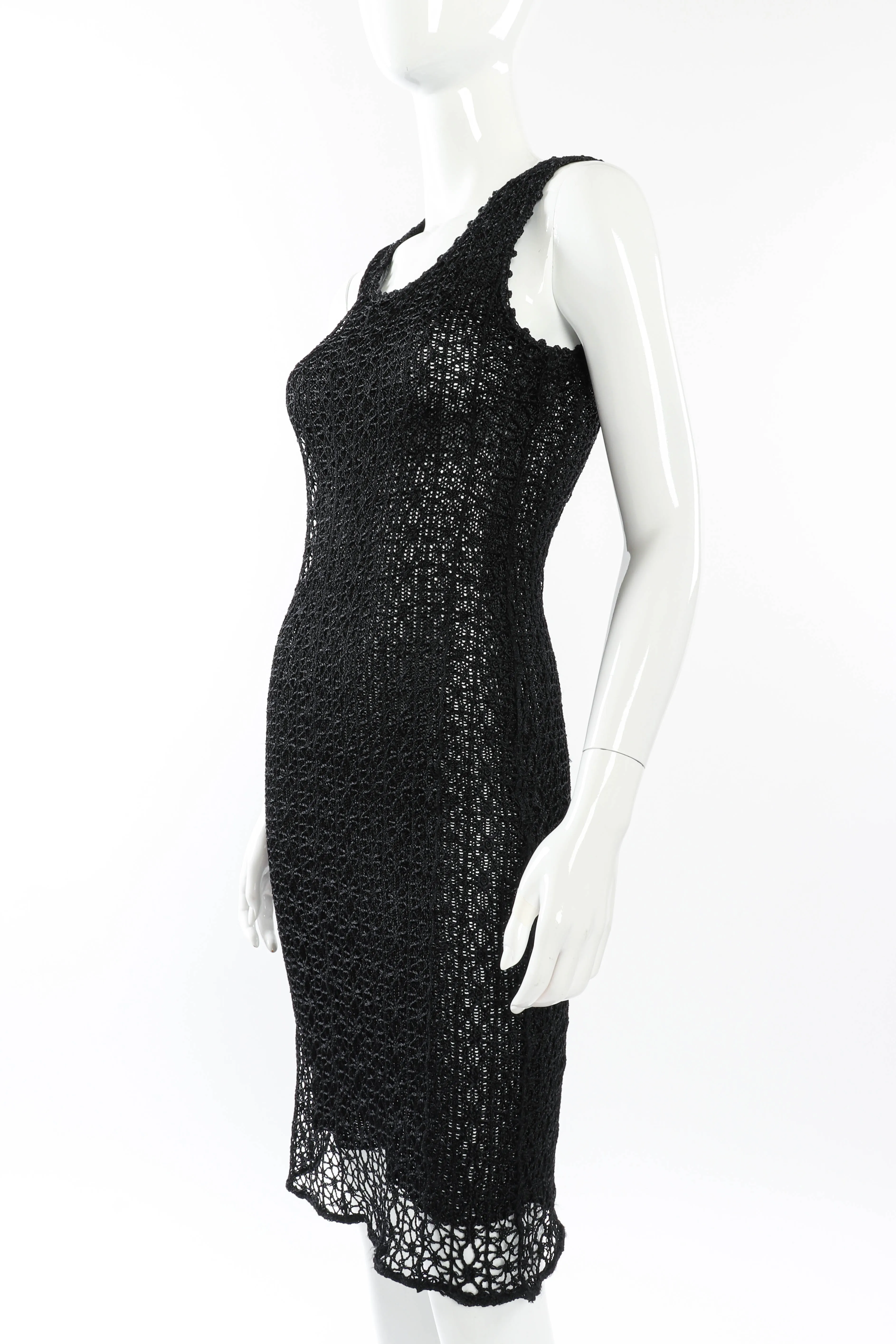 Open Knit Crochet Dress