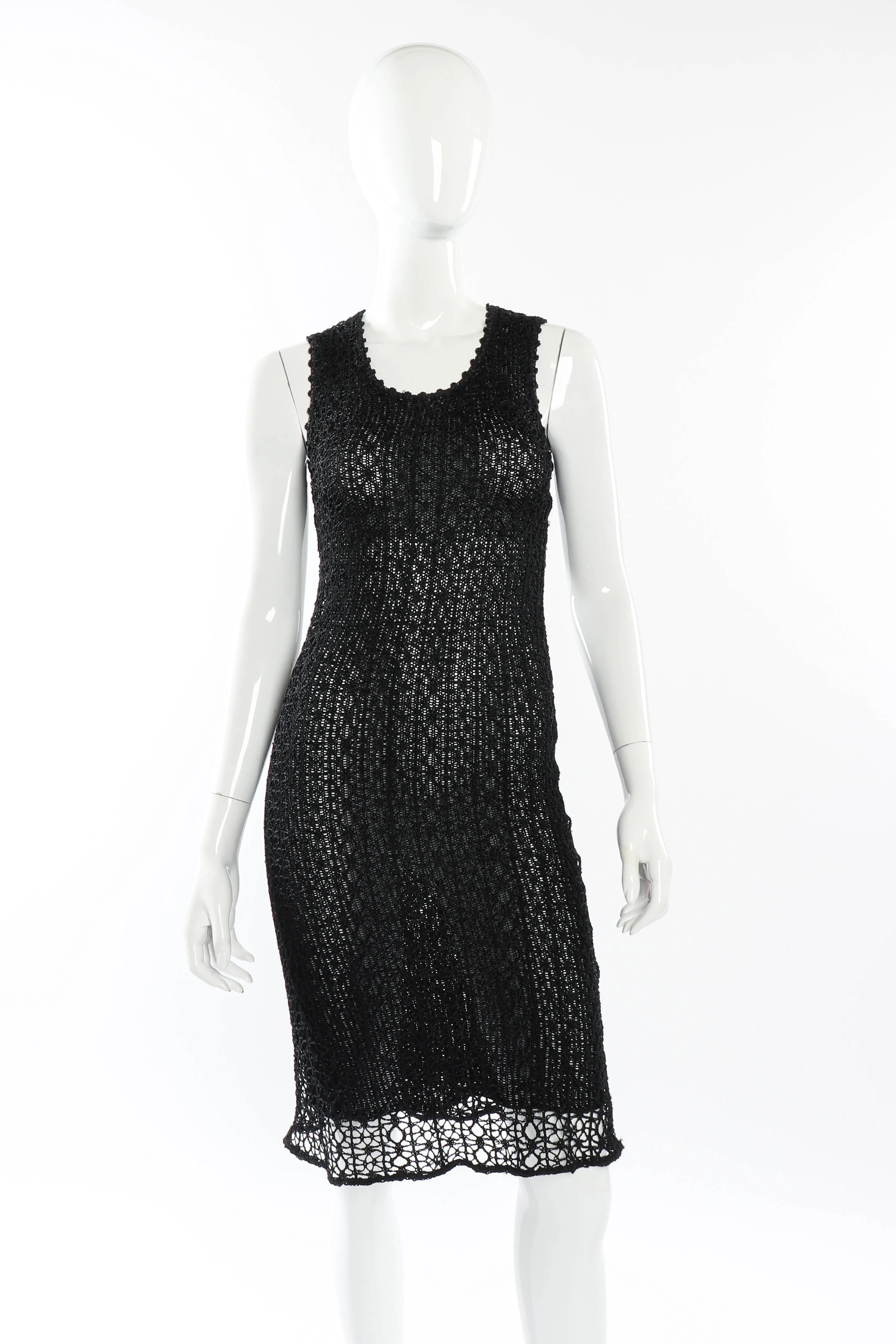 Open Knit Crochet Dress