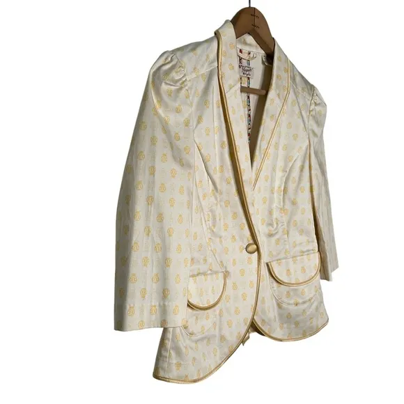 Original Penguin | Yellow Ladybug One Button Fitted Blazer Size 6