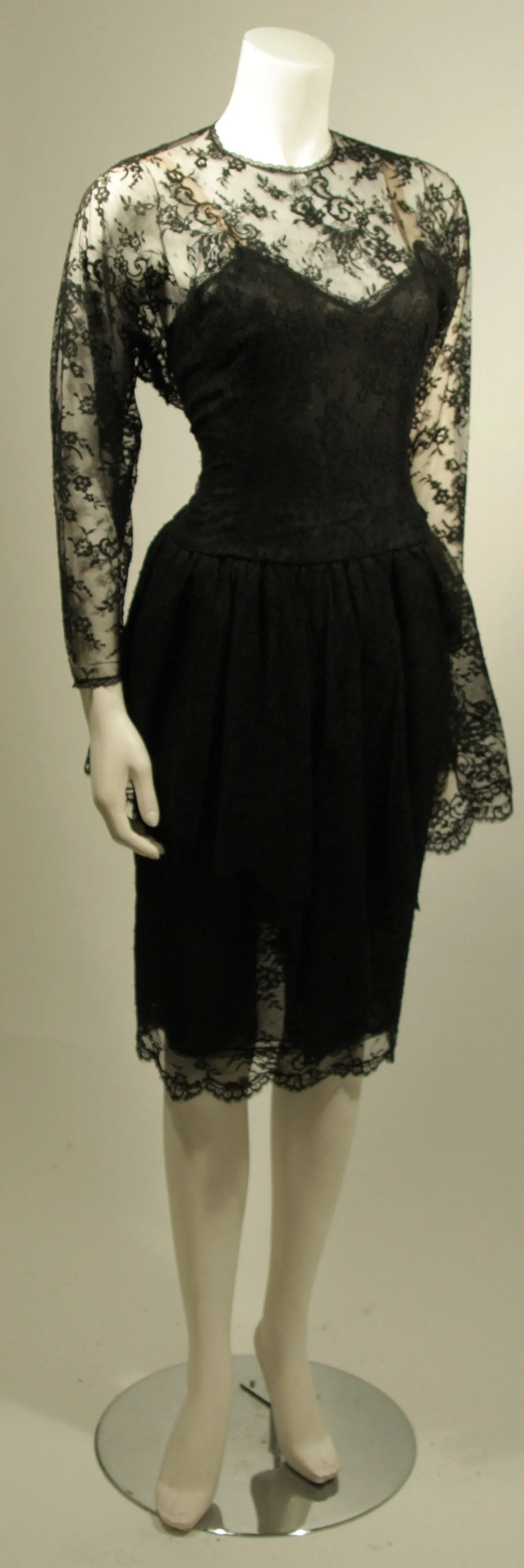 OSCAR DE LA RENTA Lace Cocktail Dress Size 10
