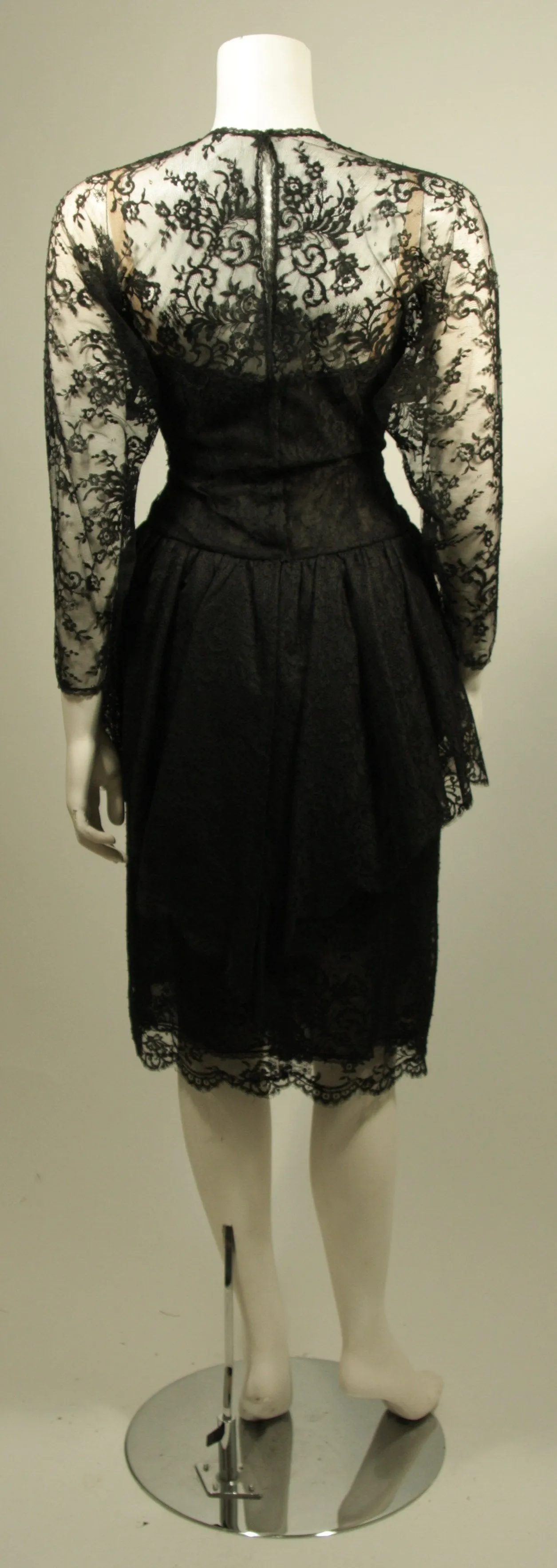 OSCAR DE LA RENTA Lace Cocktail Dress Size 10
