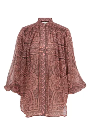 Ottie Tunic Top | Coral Paisley