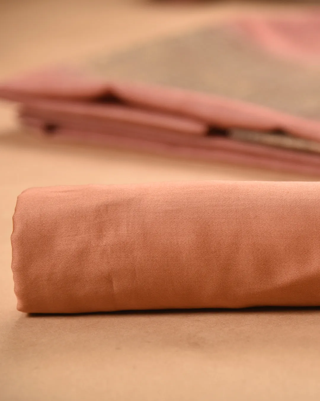 Peach Chanderi Silk Blend Woven Unstitched Suit Fabric Set With Chanderi Silk Blend Dupatta