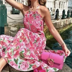 Perfect ZARA Pleated Floral Print Dress XS