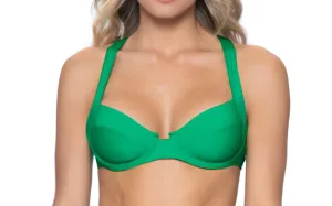 Perla Halter-Basic Ruched Bikini ::RET