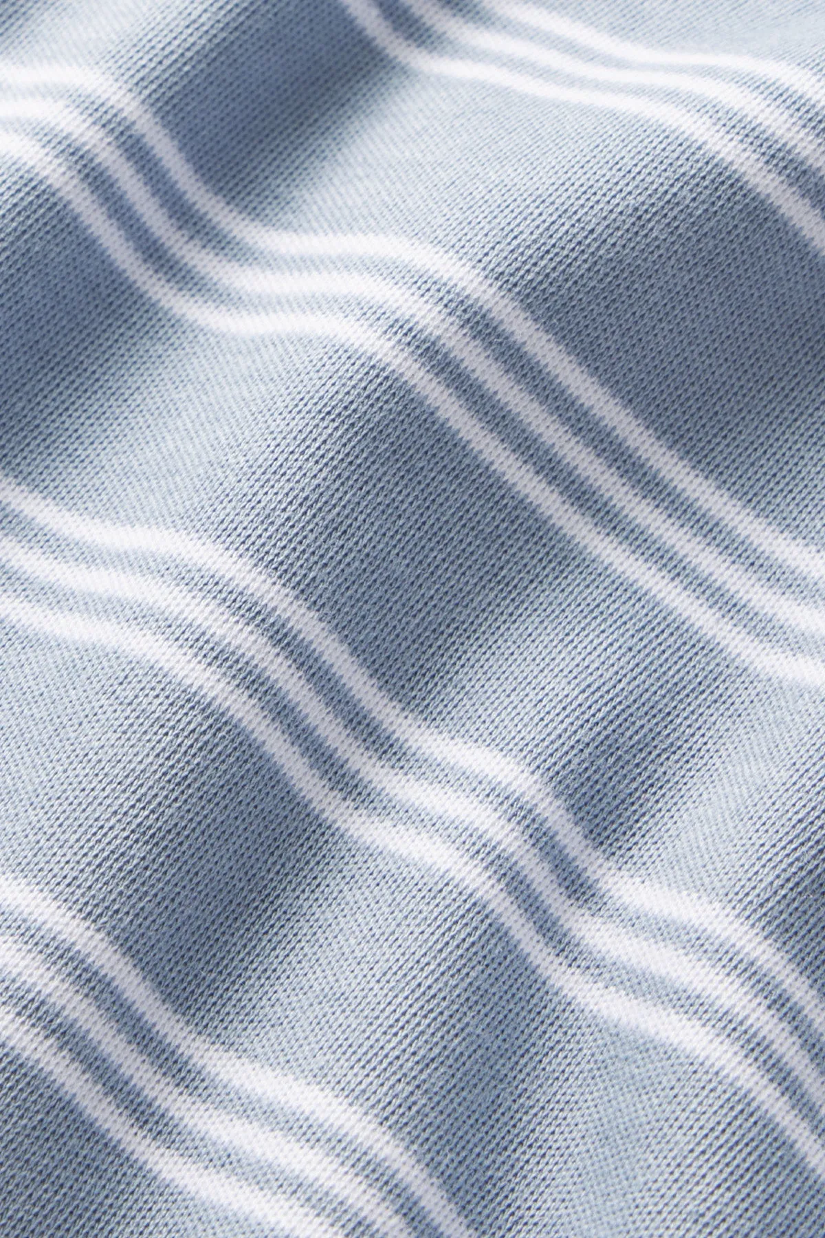 Pima Long-Long Set in Dusty Blue Stripe