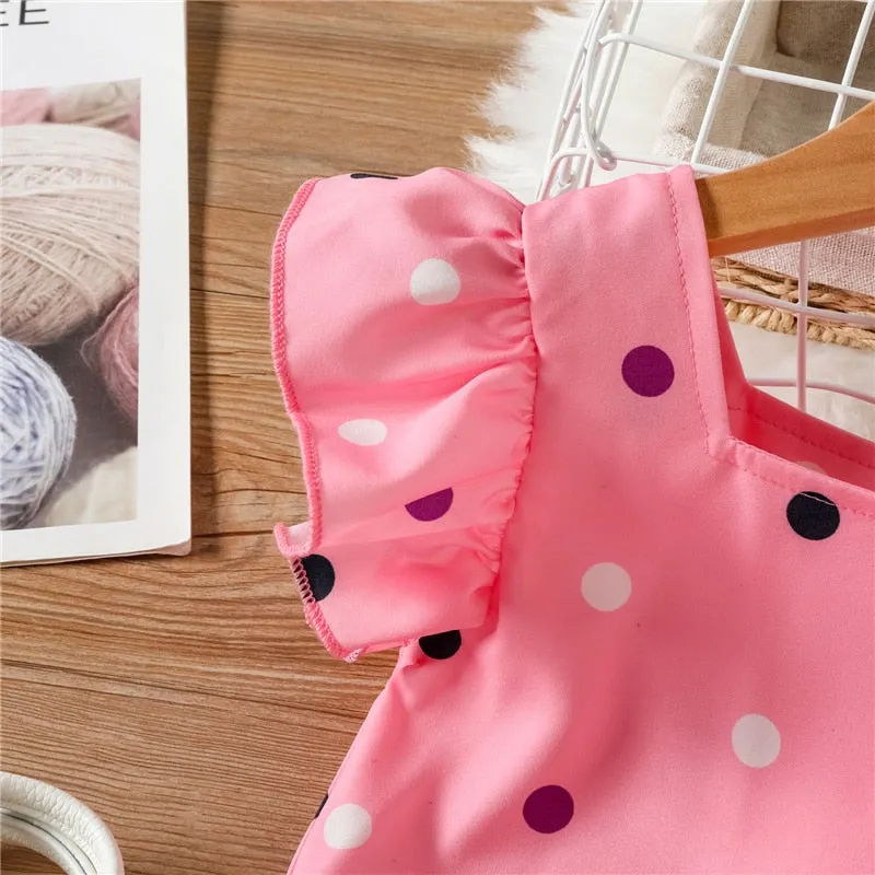 Pink and White Skirt Set
