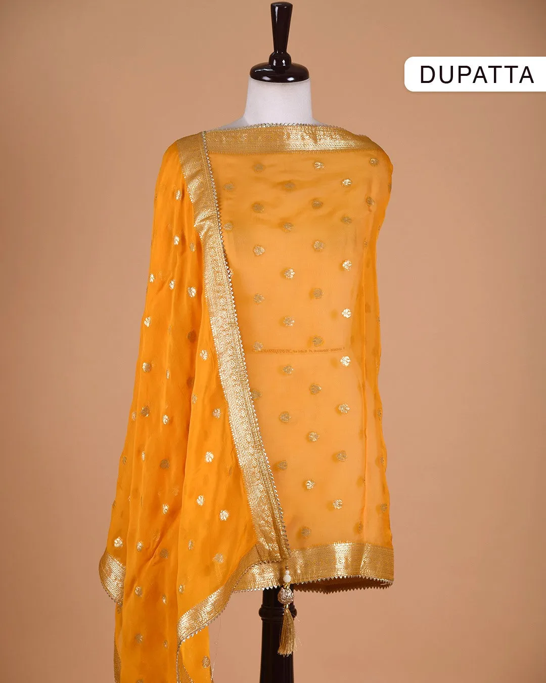 Pink Silk Viscose Printed With Embroidery Unstitched Suit Fabric Set With Organza Woven Dupatta