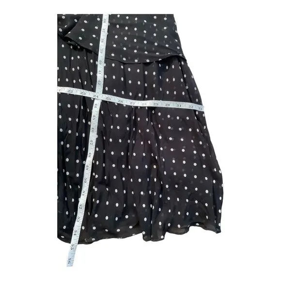 PINKO Women’s Black White Polka Dot Print Long Dress Size: M US6, IT42