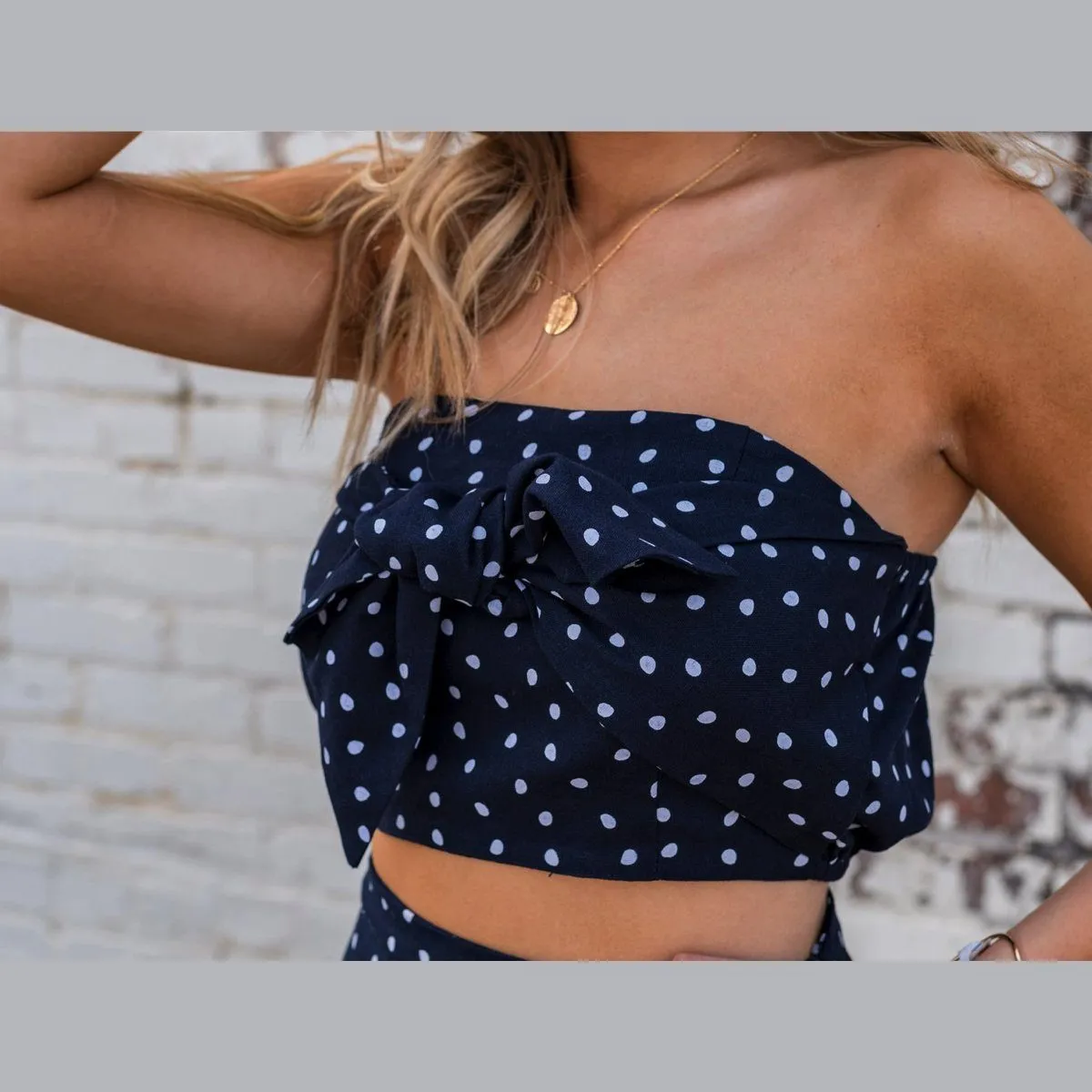 Pip Spot Tie Front Bodice