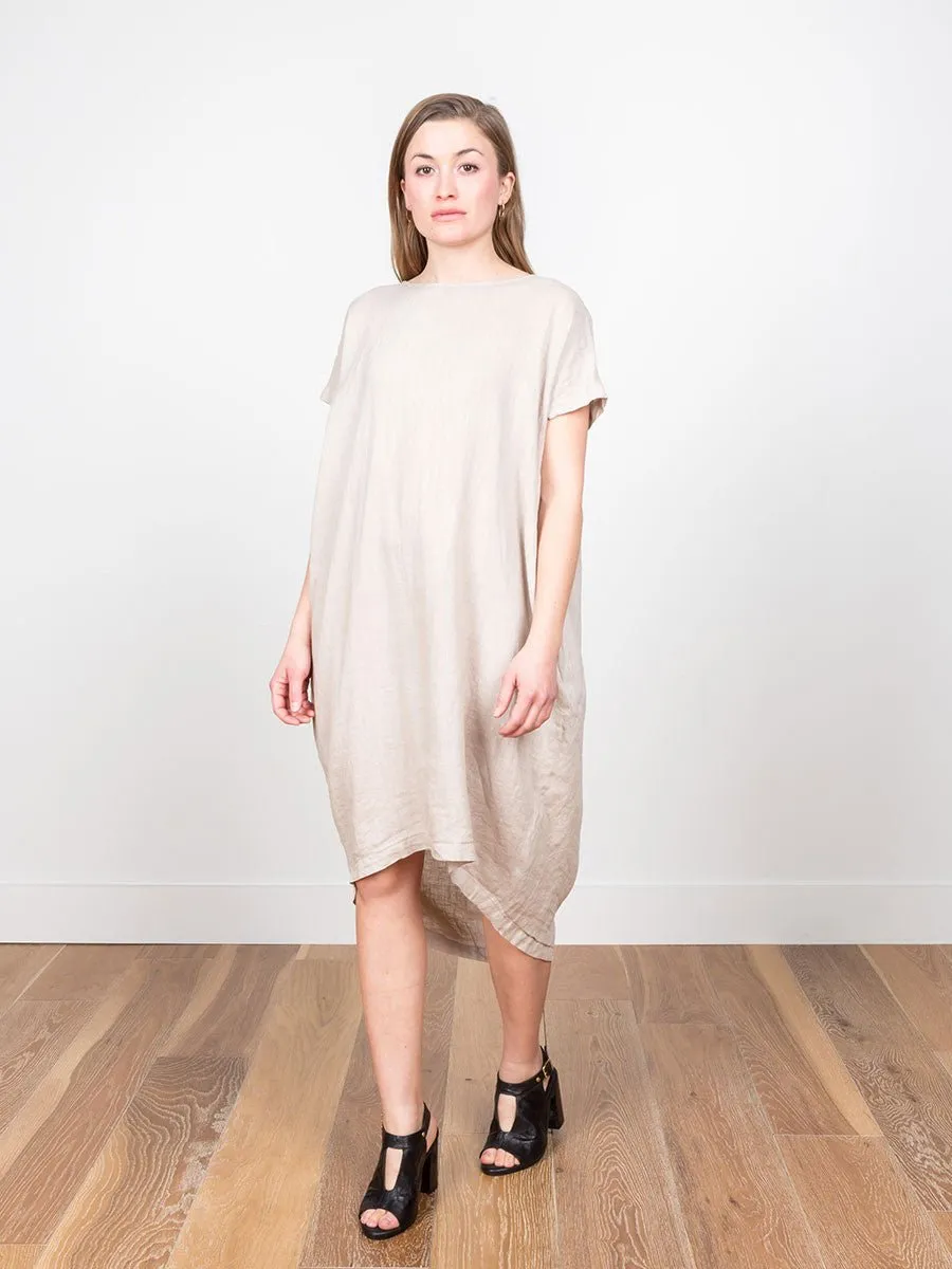 pleated cocoon - oatmeal