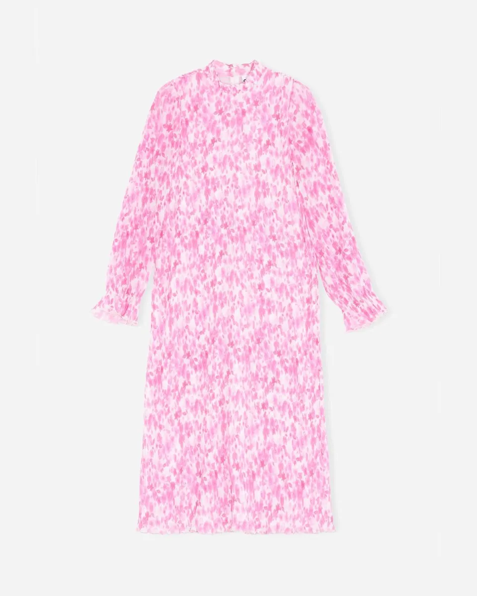 Pleated Georgette Dress - Sweet Lilac