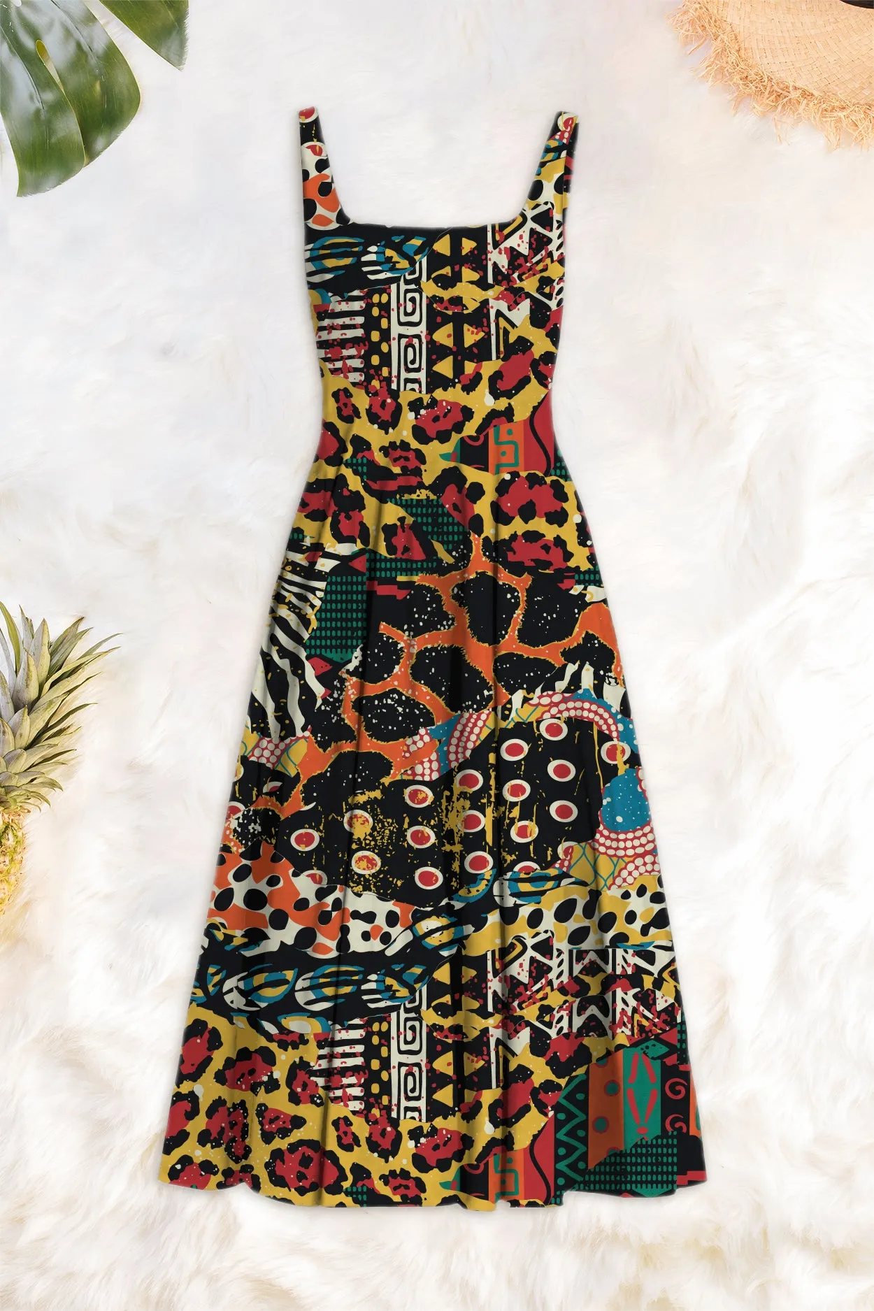 Pleated Midi Dress