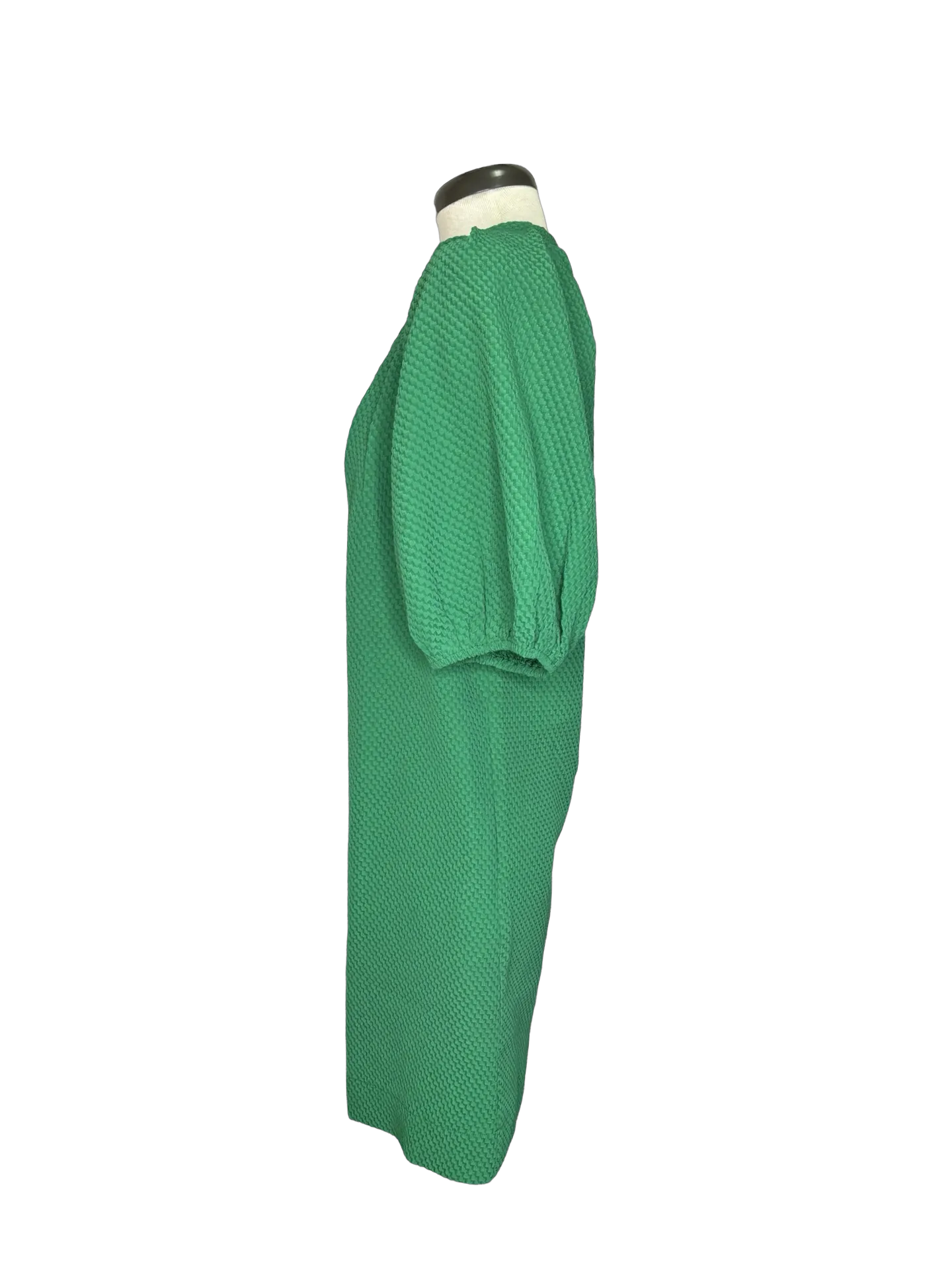Pleated Sleeve Dress Green
