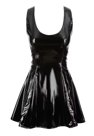 Pleated Vinyl Dress