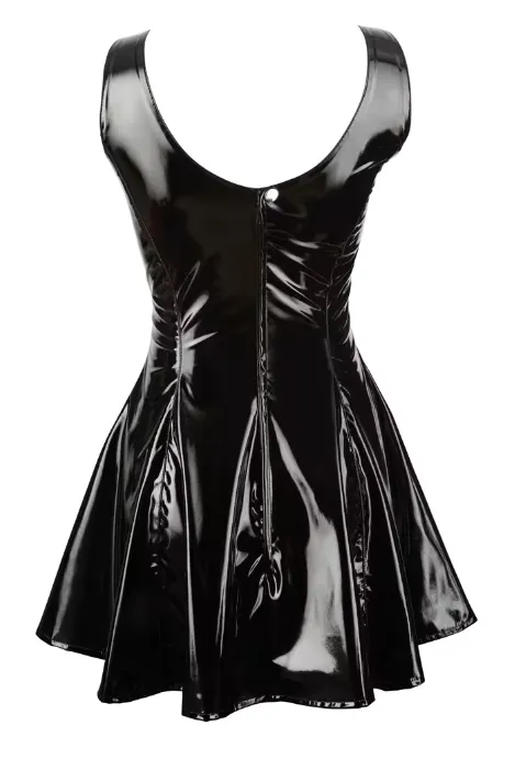 Pleated Vinyl Dress