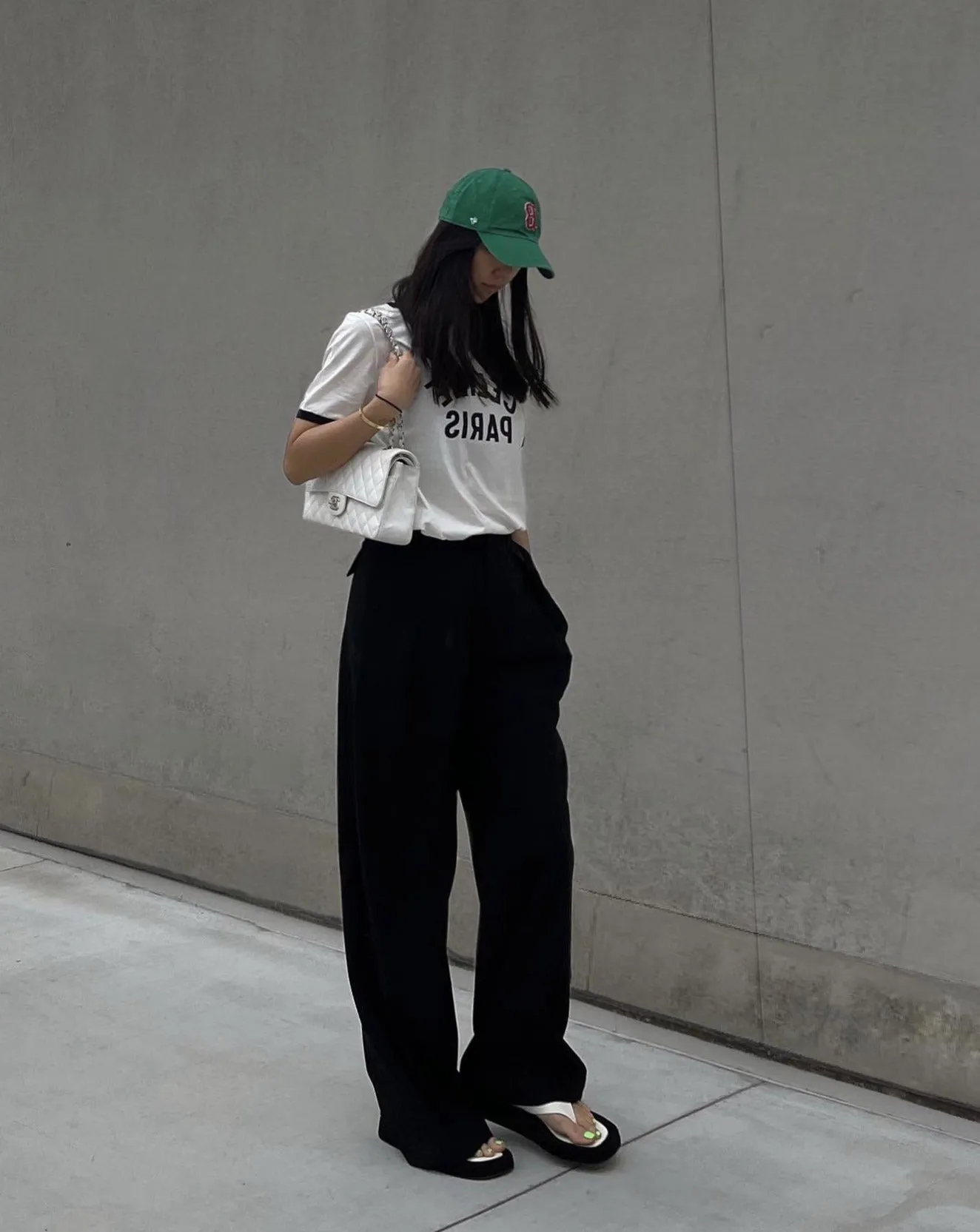 Pleated Wide Leg Pants in Black