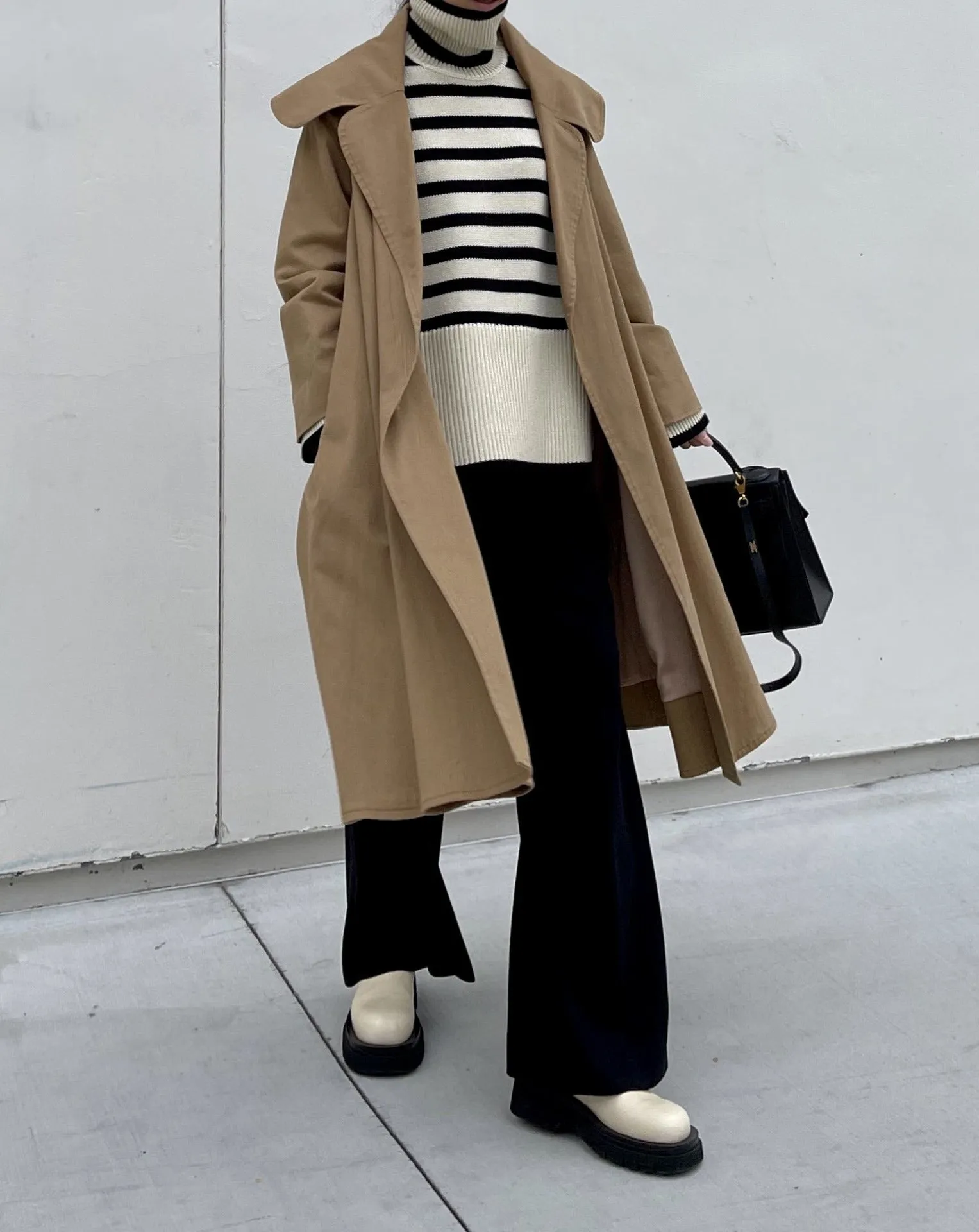 Pleated Wide Leg Pants in Black