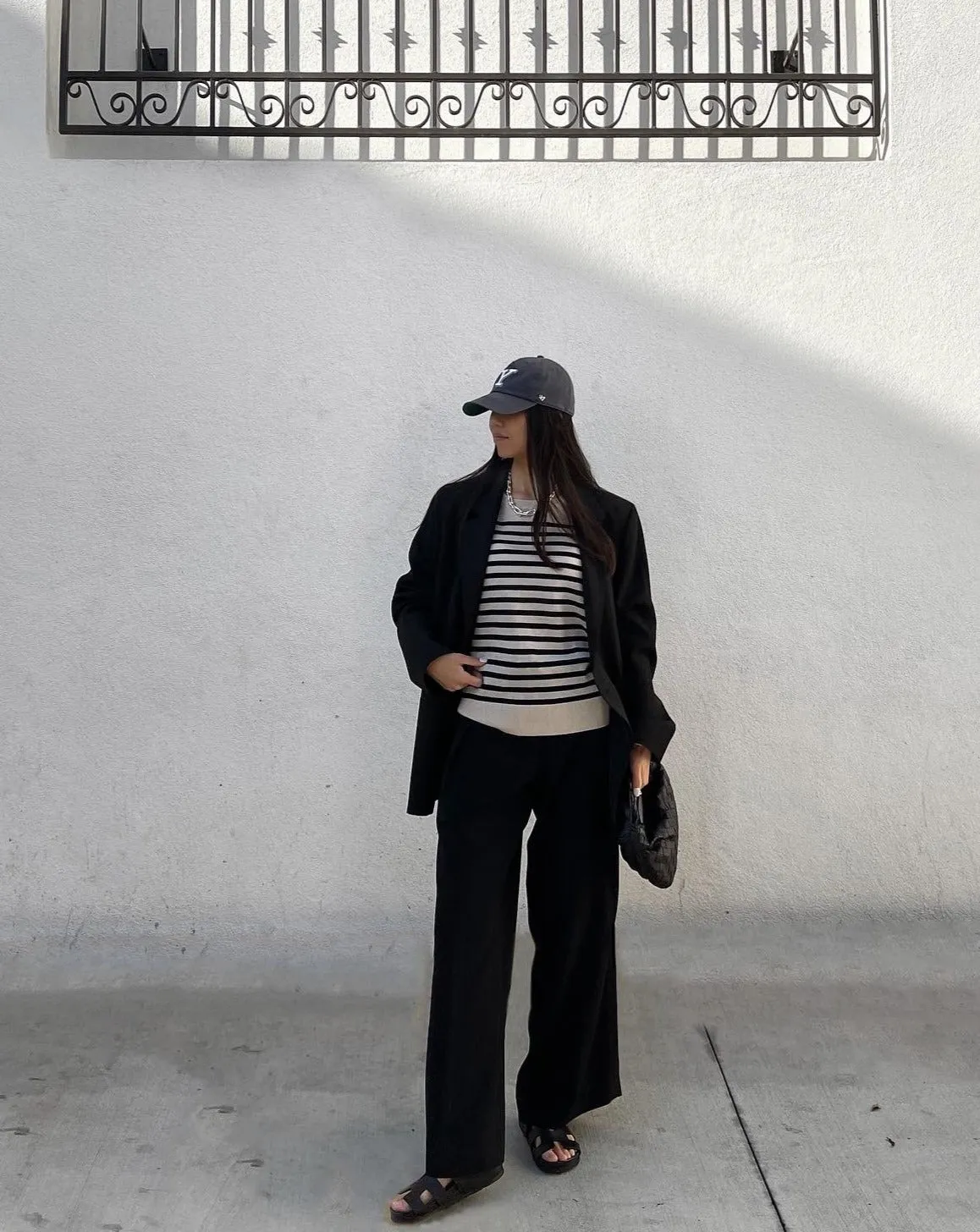 Pleated Wide Leg Pants in Black
