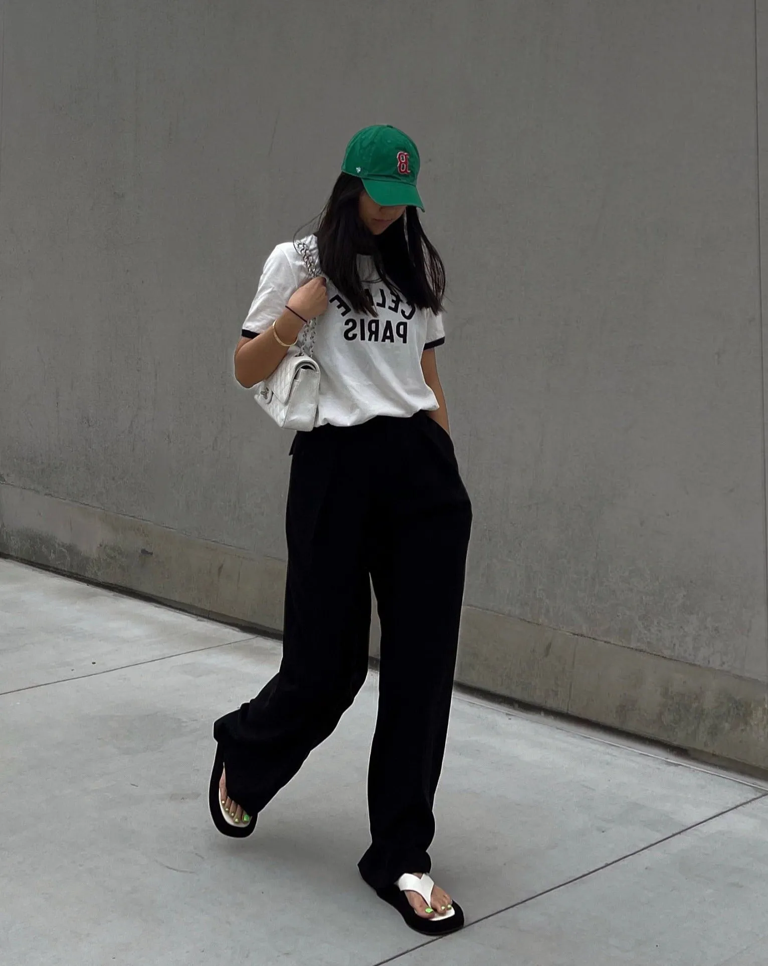 Pleated Wide Leg Pants in Black