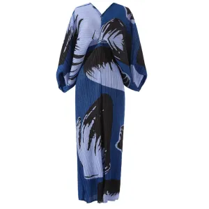 Pleated Zebra Printed Dress