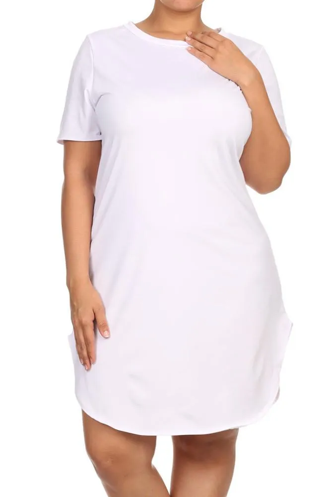Plus Size California Girl Sleek White Tunic Tee