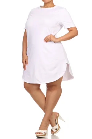 Plus Size California Girl Sleek White Tunic Tee