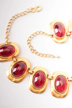 Polished Glass Cabochon Collar