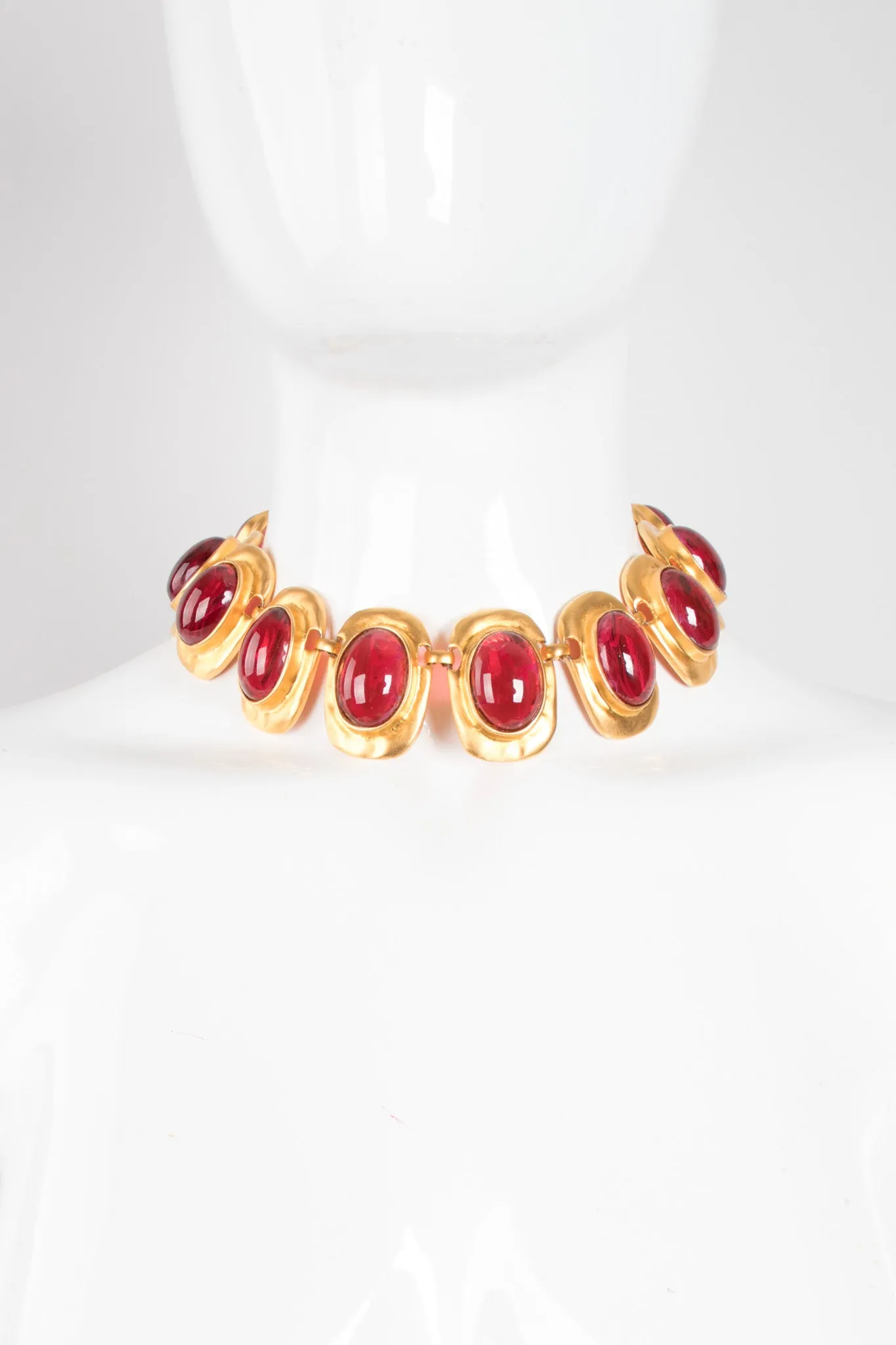 Polished Glass Cabochon Collar
