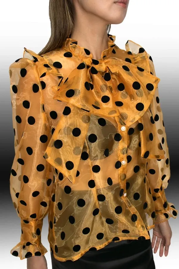Polka Dot Sheer Top