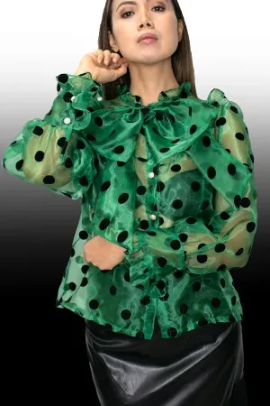 Polka Dot Sheer Top