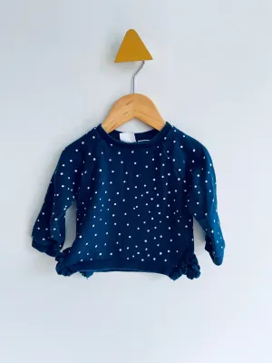 Polka Dot Sweatshirt // 6-9M