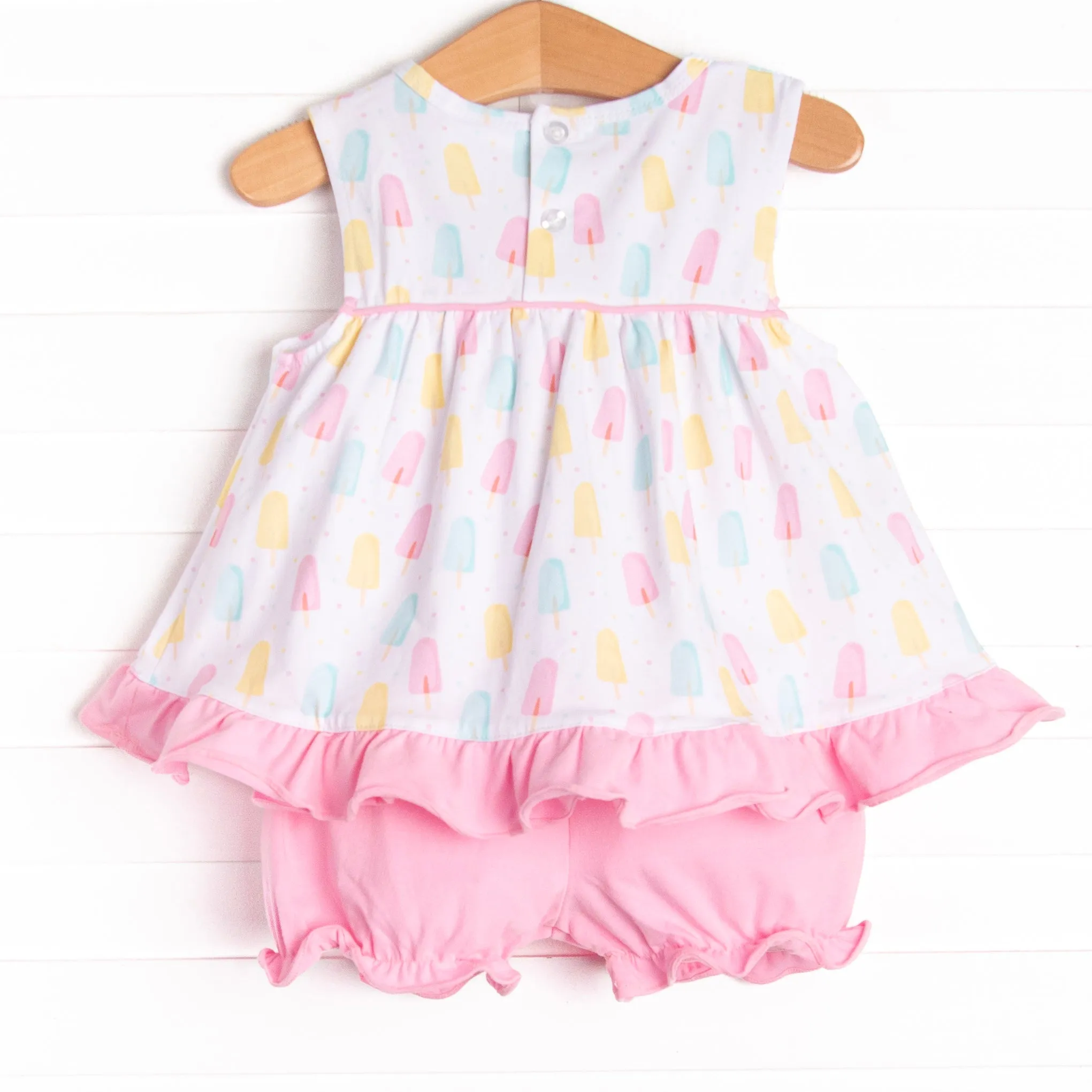 Popsicle Polka Dots Bloomer Set, Pink