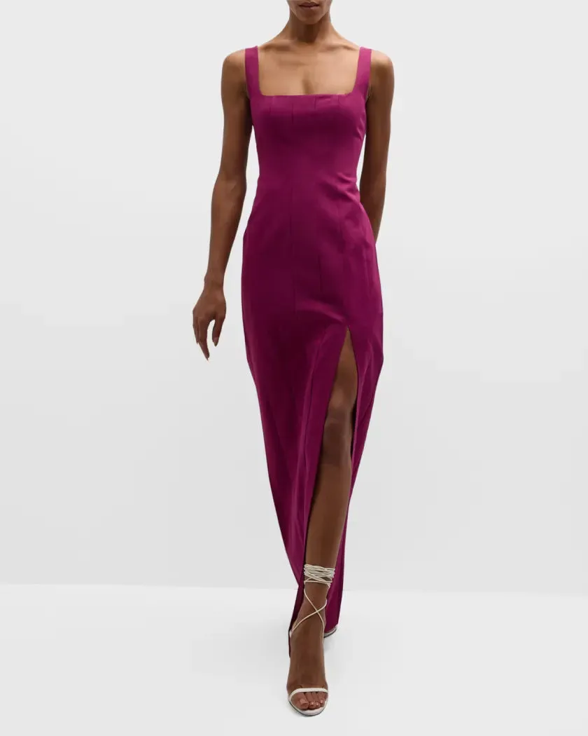 Portrait dress - Syrah