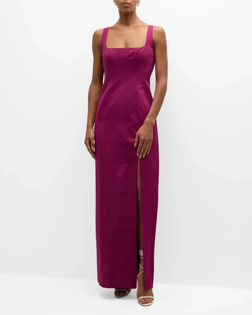 Portrait dress - Syrah