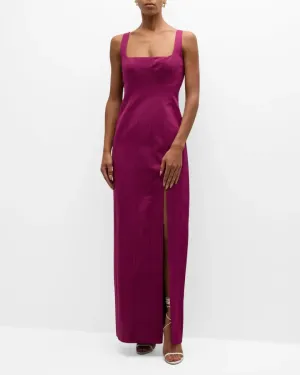 Portrait dress - Syrah