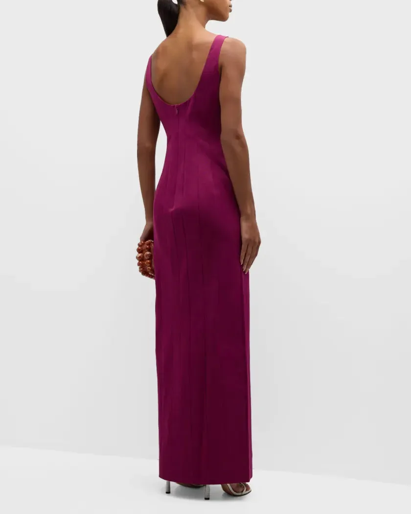 Portrait dress - Syrah