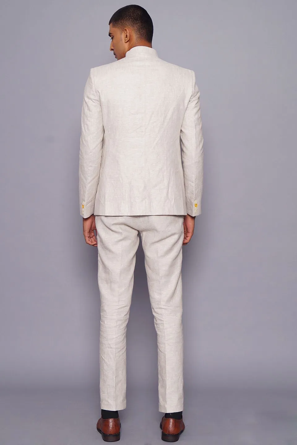 Pure Linen Natural Suit