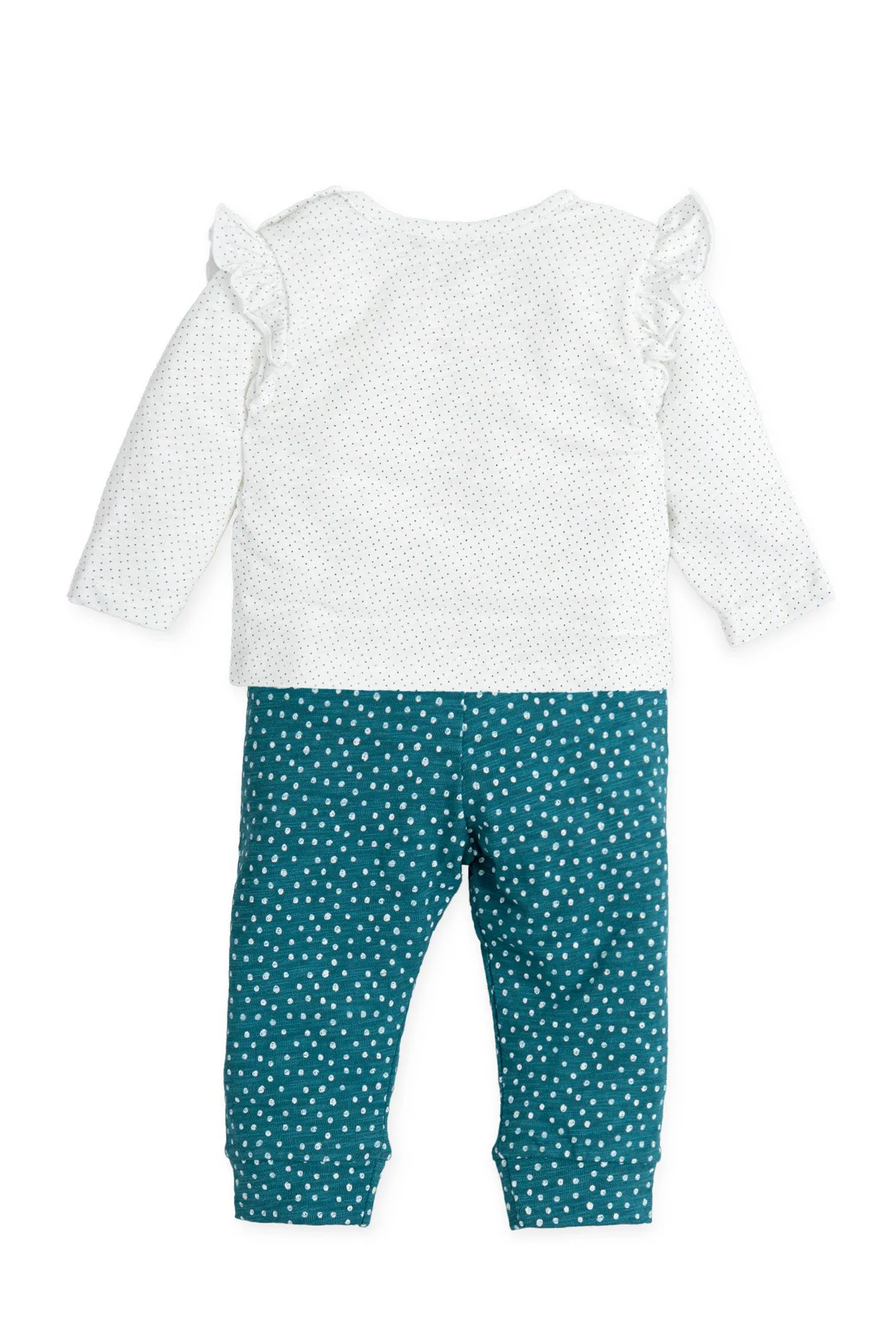 "Calista" Teal Galaxy Print Top & Leggings