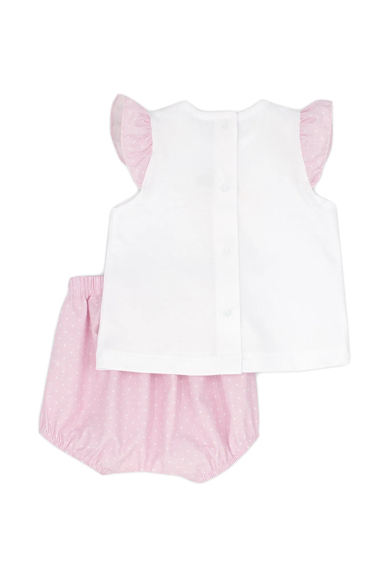 "Ethel" Pink Polka Dot Top & Bloomers