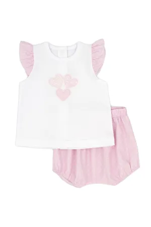 "Ethel" Pink Polka Dot Top & Bloomers