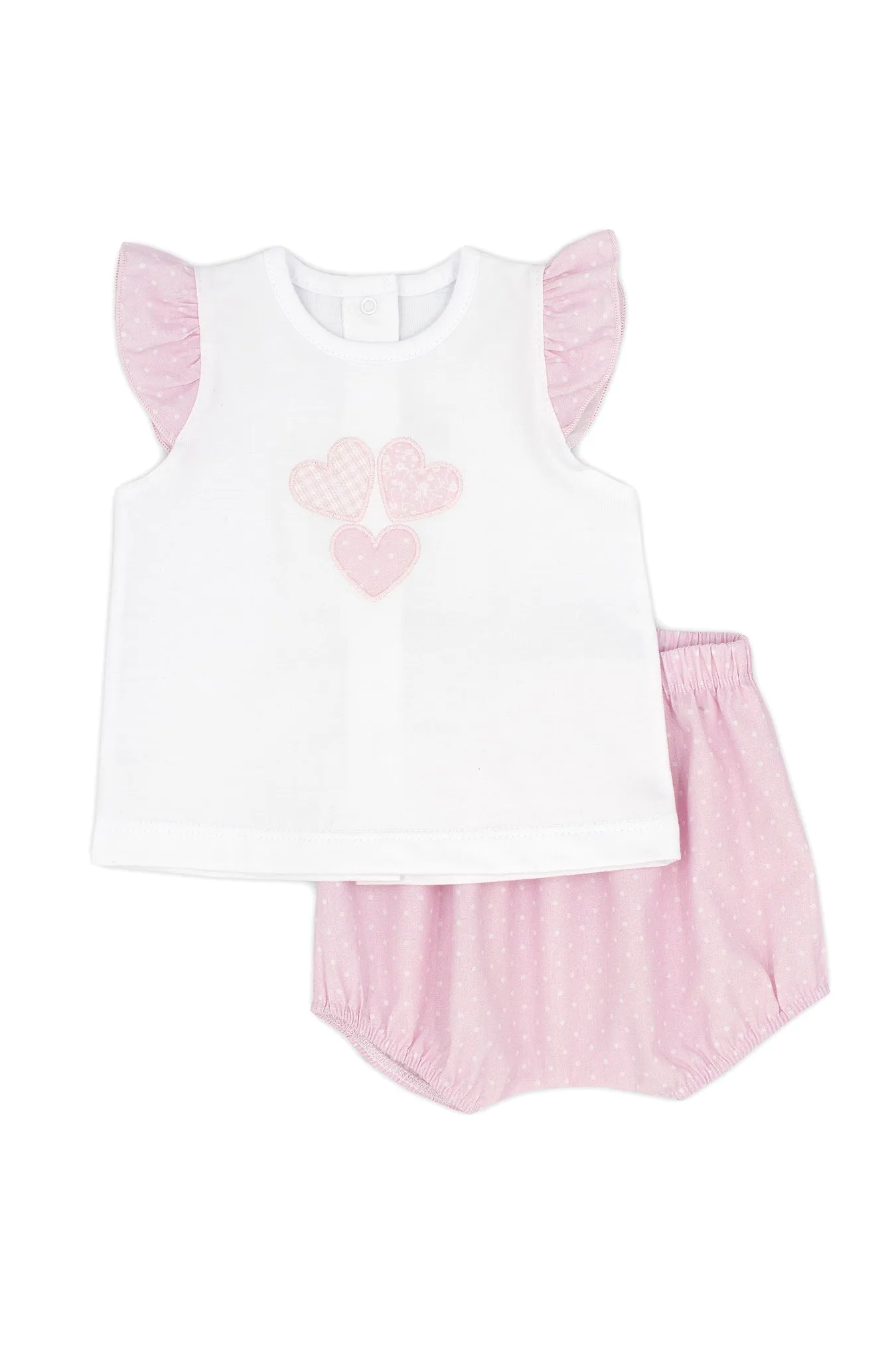 "Ethel" Pink Polka Dot Top & Bloomers