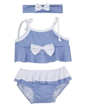 "Jayla" Blue Polka Dot Bikini