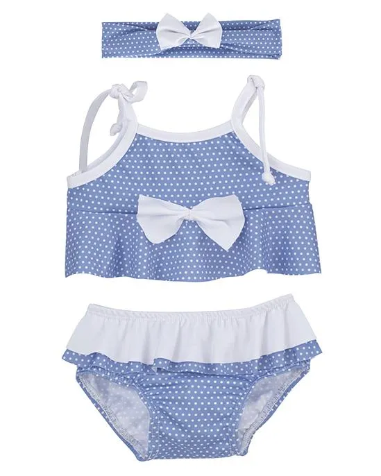 "Jayla" Blue Polka Dot Bikini